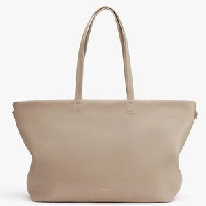Cuyana Tan Leather Tote Bag Spacious Minimalist Design